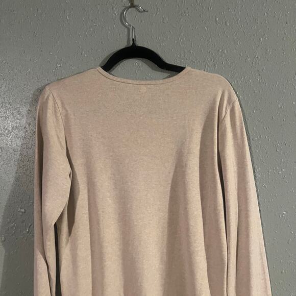 VTG Jones New York Sport Women's Beige XL Long Sleeve 100% Cotton Top Workwear - Picture 3 of 7